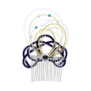 伝統水引細工髪飾り‐絢爛淡路（でんとうみずひきざいくヘアコーム‐けんらんあわじ）