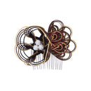 伝統水引細工髪飾-絢爛花葉(でんとうみずひきざいくヘアコーム-けんらんかよう)