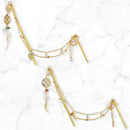 蓬莱の玉の枝七宝二連簪-空/桃(ほうらいのたまのえだしっぽうにれんかんざし-そら/もも)