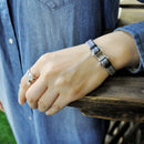 伊賀組紐縞腕輪／女（いがくみひもしまブレスレット‐レディース）