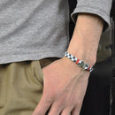 伊賀組紐千鳥格子腕輪／男（いがくみひもちどりこうしブレスレット‐メンズ）