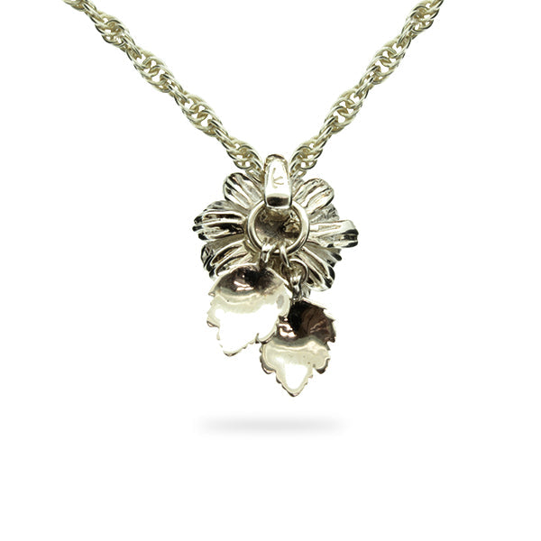 菊花月白トップ｜和のシルバーアクセサリーブランド［かすう工房］