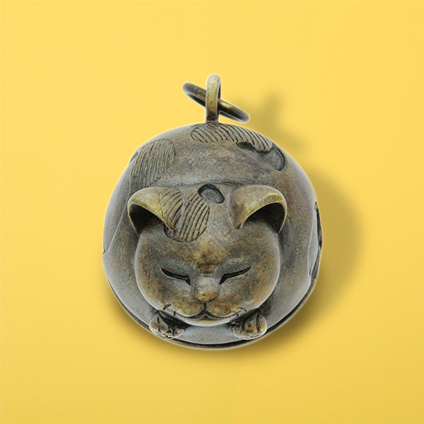 福良動物鈴根付‐ねむり猫