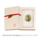 とんぼ玉帯留め‐枝桜（とんぼだまおびどめ‐えだざくら）