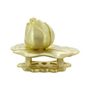 隠れ蛙帯留め‐蓮蕾（かくれがえるおびどめ‐はすつぼみ）