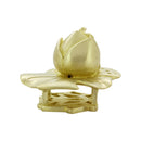 隠れ蛙帯留め‐蓮蕾（かくれがえるおびどめ‐はすつぼみ）