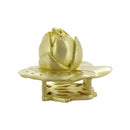 隠れ蛙帯留め‐蓮蕾（かくれがえるおびどめ‐はすつぼみ）