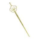 花紋平打一本簪‐梅／真鍮（かもんひらうちいっぽんかんざし‐うめ／ブラス）