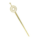 花紋平打一本簪‐菊／真鍮（かもんひらうちいっぽんかんざし‐きく／ブラス）