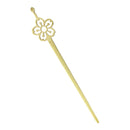 花紋平打一本簪‐桜／真鍮（かもんひらうちいっぽんかんざし‐さくら／ブラス）