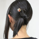 蓮金魚とんぼ玉簪（はすきんぎょトンボ玉かんざし）