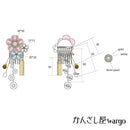 ＜伝統つまみ簪＞三色梅姫花簪（さんしょくうめひめはなかんざし）