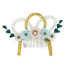 ＜伝統つまみ簪＞三色梅姫花簪（さんしょくうめひめはなかんざし）