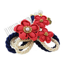 ＜伝統つまみ簪＞注連蝶々匂梅花簪（しめちょうちょうにおいうめはなかんざし）