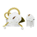 ＜伝統つまみ簪＞綻椿花簪（ほころびつばきはなかんざし）