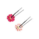 ＜伝統つまみ簪＞七五三姫桜簪‐紫桜（しちごさんひめざくらかんざし‐むらさきざくら）