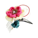 ＜伝統つまみ簪＞七五三姫梅簪‐黄梅（しちごさんひめうめかんざし‐おうばい）