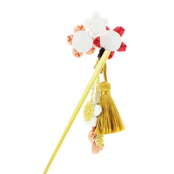 伝統つまみ一本簪‐舞桜（でんとうつまみいっぽんかんざし‐まいざくら）