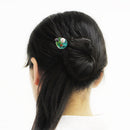 クリームソーダとんぼ玉簪（くりーむそーだトンボ玉かんざし）