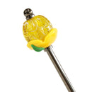 夏みかんとんぼ玉簪(なつみかんトンボ玉かんざし)