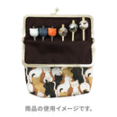 がま口化粧袋‐三毛猫（がまぐちけしょうポーチ‐みけねこ）