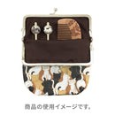 がま口化粧袋‐三毛猫（がまぐちけしょうポーチ‐みけねこ）