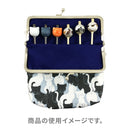 がま口化粧袋‐白黒猫（がまぐちけしょうポーチ‐しろくろねこ）