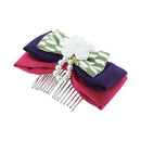 矢絣蝶重梅真珠簪（やがすりちょうかさねうめパールかんざし）