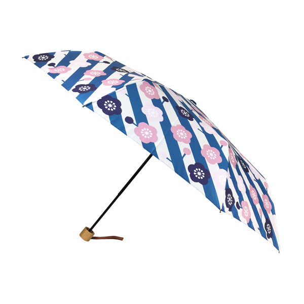 和柄テキスタイル 三つ折り畳み傘‐慶祝梅（わがらてきすたいる みつ折りたたみ傘-けいしゅくうめ）