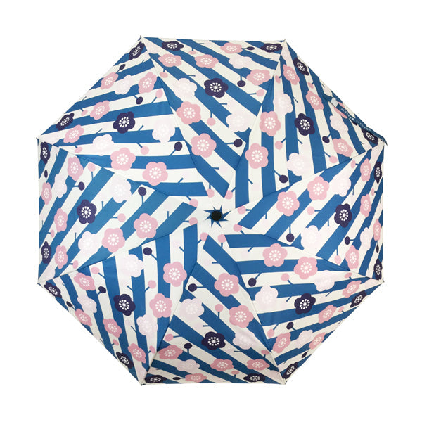 和柄テキスタイル 三つ折り畳み傘‐慶祝梅（わがらてきすたいる みつ折りたたみ傘-けいしゅくうめ）