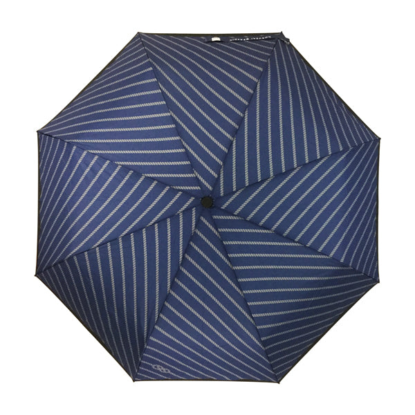 和柄テキスタイル 三つ折り畳み傘‐しめ縄／紺（わがらてきすたいる みつ折りたたみ傘-しめなわ／こん）