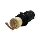 和柄テキスタイル 三つ折り畳み傘‐しめ縄／黒（わがらてきすたいる みつ折りたたみ傘-しめなわ／くろ）