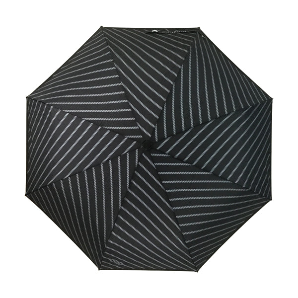 和柄テキスタイル 三つ折り畳み傘‐しめ縄／黒（わがらてきすたいる みつ折りたたみ傘-しめなわ／くろ）