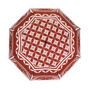 和柄テキスタイル 三つ折り畳み傘‐切子硝子／紅（わがらてきすたいる みつ折りたたみ傘-きりこがらす／べに）
