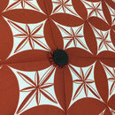 和柄テキスタイル 三つ折り畳み傘‐切子硝子／紅（わがらてきすたいる みつ折りたたみ傘-きりこがらす／べに）