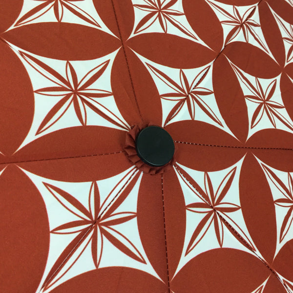 和柄テキスタイル 三つ折り畳み傘‐切子硝子／紅｜おしゃれな和柄傘