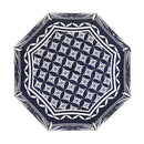 和柄テキスタイル 三つ折り畳み傘‐切子硝子／紺（わがらてきすたいる みつ折りたたみ傘-きりこがらす／こん）