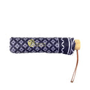 和柄テキスタイル 三つ折り畳み傘‐切子硝子／紺（わがらてきすたいる みつ折りたたみ傘-きりこがらす／こん）