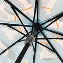 和柄テキスタイル 三つ折り畳み傘‐サバトラ白猫（わがらてきすたいる みつ折りたたみ傘-さばとらしろねこ）