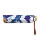 和柄テキスタイル 三つ折り畳み傘‐波に鯛（わがらてきすたいる みつ折りたたみ傘-なみにたい）