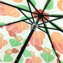 和柄テキスタイル 三つ折り畳み傘‐鬼灯に梟（わがらてきすたいる みつ折りたたみ傘-ほおずきにふくろう）