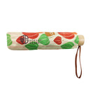 和柄テキスタイル 三つ折り畳み傘‐鬼灯に梟（わがらてきすたいる みつ折りたたみ傘-ほおずきにふくろう）