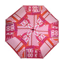 和柄テキスタイル 三つ折り畳み傘‐かさね折り紙／桃（わがらてきすたいる みつ折りたたみ傘-かさねおがみ／もも）