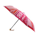 和柄テキスタイル 三つ折り畳み傘‐かさね折り紙／桃（わがらてきすたいる みつ折りたたみ傘-かさねおがみ／もも）