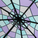 和柄テキスタイル三つ折りたたみ傘-彩色硝子／紫陽花(わがらてきすたいるみつおりたたみがさ-さいしきがらす／あじさい)