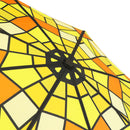 和柄テキスタイル三つ折りたたみ傘-彩色硝子／蜂蜜(わがらてきすたいるみつおりたたみがさ-さいしきがらす／はちみつ)