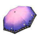 和柄テキスタイル三つ折りたたみ傘-夜に駆ける(わがらてきすたいるみつおりたたみがさ-よるにかける)