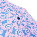 和柄テキスタイル三つ折りたたみ傘-新奇小紋／竹縫青虎(わがらてきすたいるみつおりたたみがさ-しんきこもん／たけぬいせいこ)