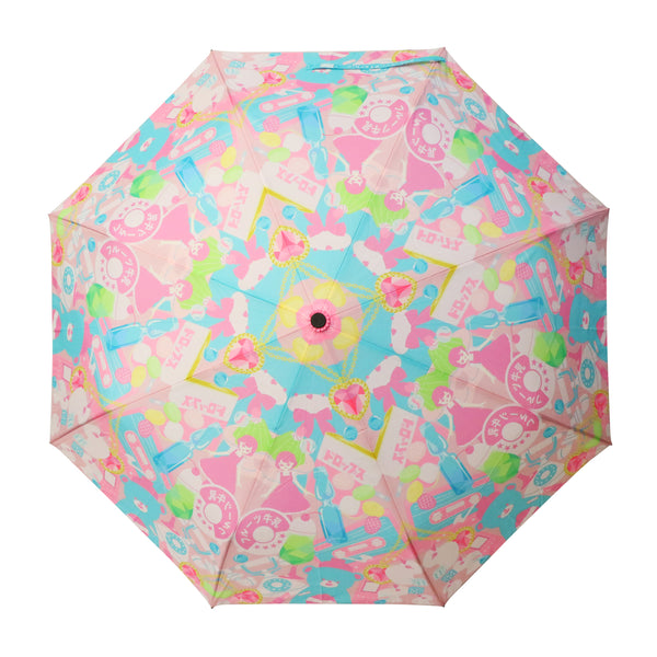 和柄テキスタイル三つ折りたたみ傘-夢幻憧憬宝箱(わがらてきすたいるみつおりたたみがさ-むげんどうけいたからばこ)