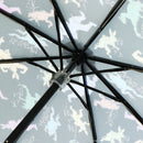 和柄テキスタイル三つ折りたたみ傘-鳥獣強筋戯画／墨(わがらてきすたいるみつおりたたみがさ-ちょうじゅうきょうきんぎが／すみ)